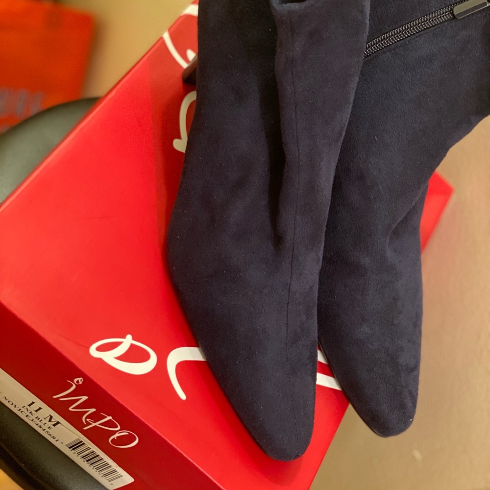 Navy blue booties